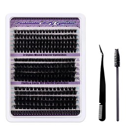 XFSRG Wimpern Extensions Set Cluster Lashes Fake Lashes Künstliche Wimpern Individual DIY Lashes Natürliche Wimpern Einzel Natural Lashes
