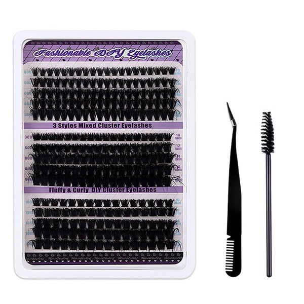 XFSRG Wimpern Extensions Set Cluster Lashes Fake Lashes Künstliche Wimpern