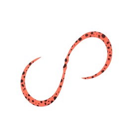 JACKALL Bing Ball Custom Necktie Curly Bright Orange Dot