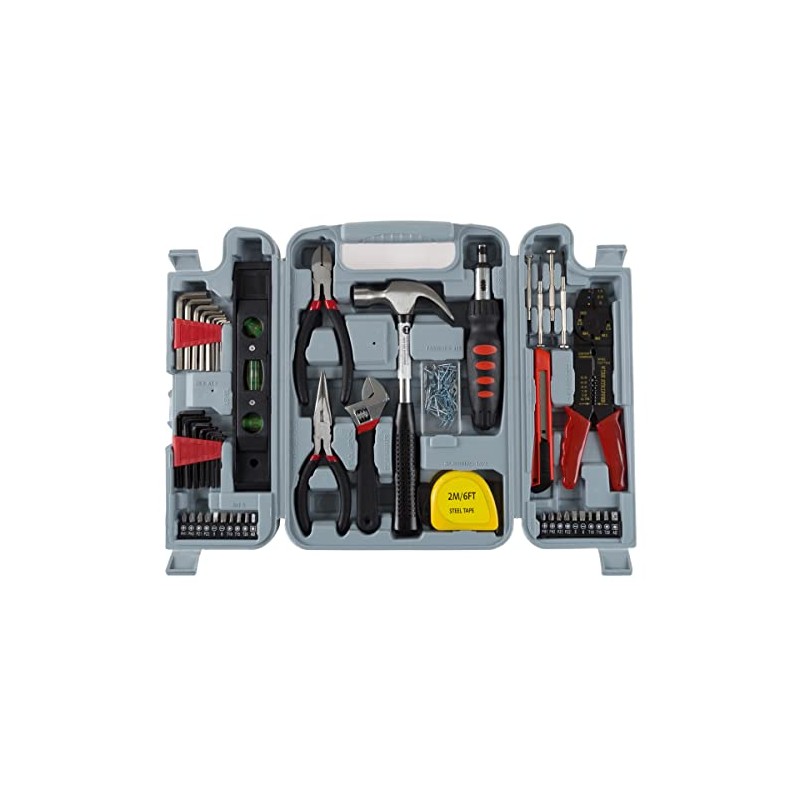 130-Piece Tool Set - Tool Kit with Hammer, Wrenches, Screwdriver,