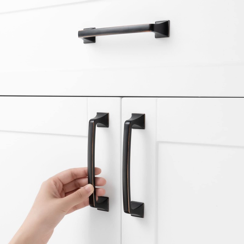 BEROSSA 5 Inch Oil Rubbed Bronze Cabinet Pulls Drawer Handles