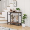 Livofloral Narrow Console Table, 29.5" Entryway Table with 2 Support