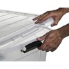 Logiplast Pack of 5 Transparent Storage Boxes 14 Litres with