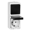 Miratic Surface-Mounted Socket IP54 - Wet Room Socket Surface-Mounted with