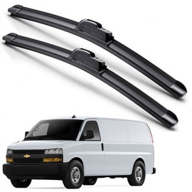 EZ Motoring For 2003-2024 Chevy Express GMC Savana Windshield Wiper Blade Hybrid Silicone