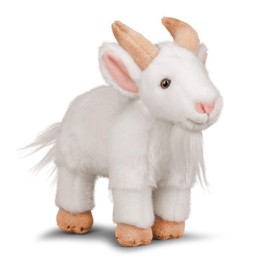 Animigos 37567 Tobar World of Nature Plush Animal Goat White, Toy in Realistic Design, Cuddly Soft, Approx. 24 cm Tall, Multi
