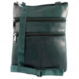 Steinmeister 3900008 Unisex Shoulder Bag Genuine Leather Shoulder Bag 22 x 17 x 1.5 cm, Green