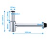 ONECE Siphon Stainless Steel Pipe Siphon for Washbasin, Height-Adjustable Siphons