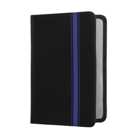 kwmobile Registration and Insurance Holder - Car Document Holder for Vehicle Documents and Cards - PU Leather with Design - Blue/Black