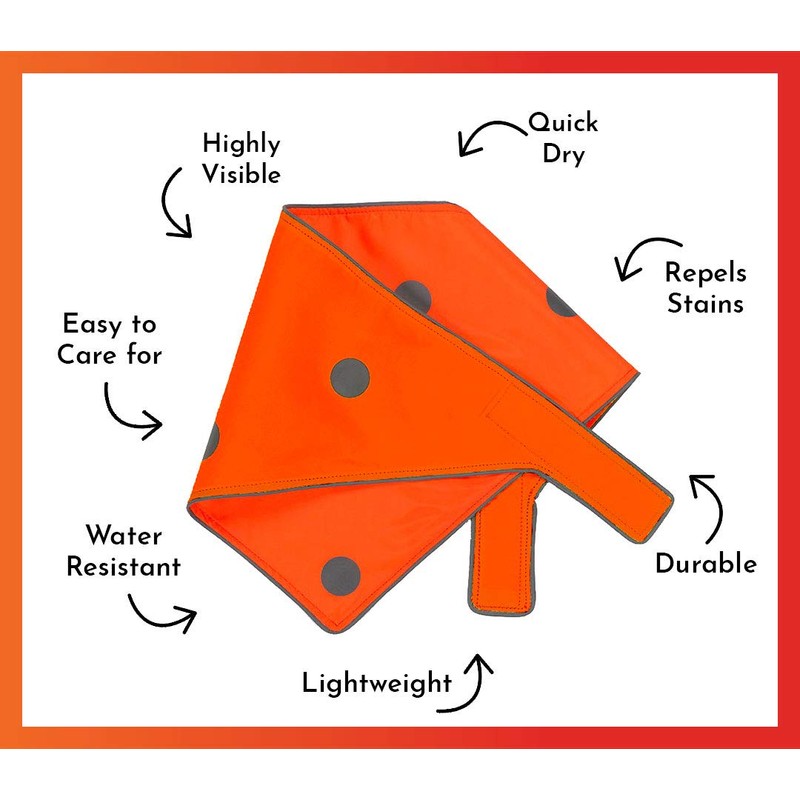 Spot the Dog Classic Orange Reflective Protective Bandana