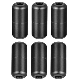 DTGN 8mmx18mm(DxL) Shoelace Locks Buckle - 6Pack - Good for Different Shoes - Aluminum Alloy Metal Laces Clasps - Glossy Black