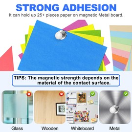 OFCIIN Neodymium Magnets Extra Strong, Pack of 10 Magnets 16 x 20 mm, Neodymium Magnet Strong Small for Whiteboard, Magnetic Board, Fridge Magnets, Pin Board Magnetic and Kitchens