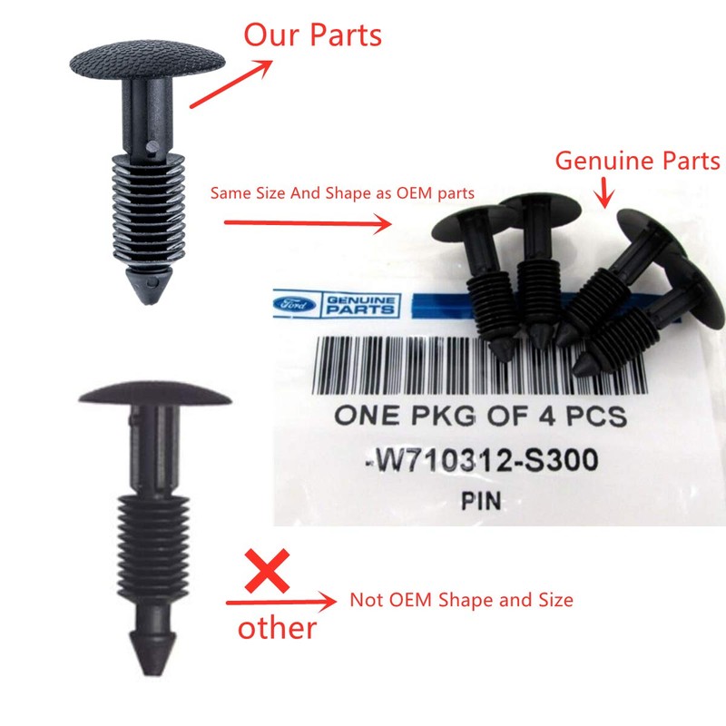 Rexka 20pcs F150 Cowl Grille Pin Clip Retainer W710312-S300 Compatible