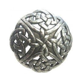 BELTINGER Belt Buckle Celtic Knot 4.0 cm Buckle Interchangeable Buckle Belt Buckle 40 mm Solid LARP and Medieval Outfit, silver