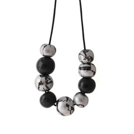 Black and Silver Chunky Statement Necklace for Women, Jewellery and Gifts for Her Under 30
