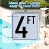 OCQOTAT 4FT Pool Depth Markers, 6x6 Inch Professional Grade Vinyl