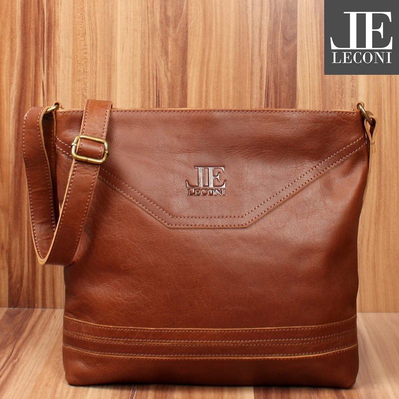 LECONI LE0066 Women's Shoulder Bag Natural Soft Leather Handbag 32