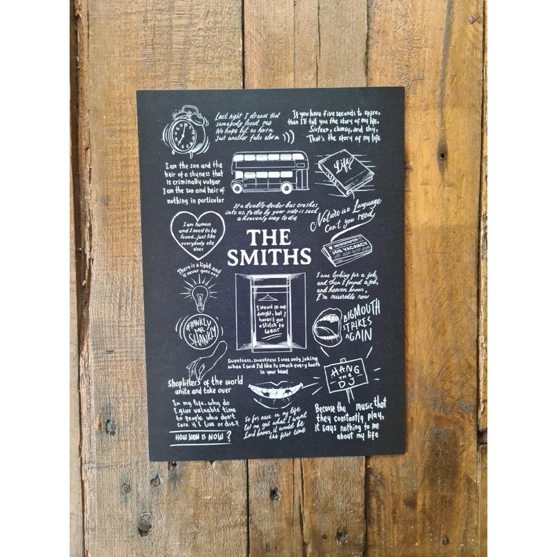 The Smiths Doodle Lyric Poster - The Smiths Print Gifts
