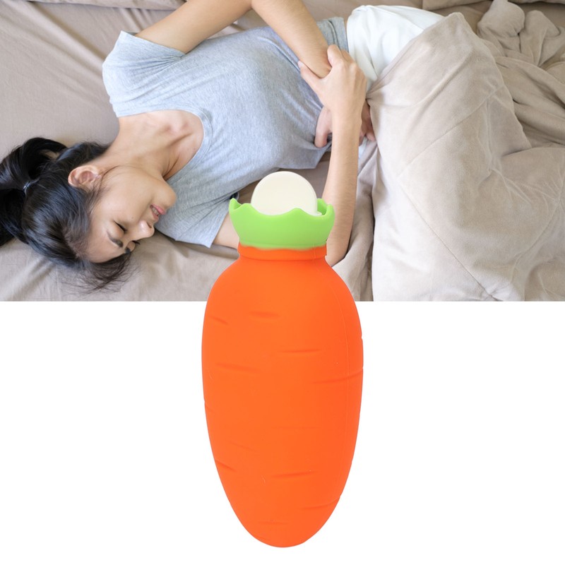 Carrot Hot Water Bottle Cute Silicone Microwaveable Anti Leakage Handheld
