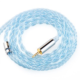 KBEAR ST6 In-Ear Monitors Upgrade Cable 4N 4 Core Silver Plated OFC IEM HiFi In-Ear Headphone Cable 2 Pin for ZST ZSTX ZSR ES4 C10 AS10 KS1 KS2 (2.5mm, 2 Pin, Blue)