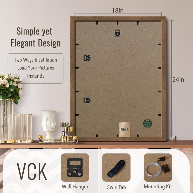 VCK 18x24 Poster Frame Brown Walnut - 3 Pack, Exclusive