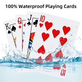 Timenued Plastic Playing Cards 6 Pack,Waterproof Playing Cards Bulk for Adults,Flexible and Easy Shuffle,6 Decks of Poker Cards Professional Set,Standard Playing Cards for Card Games (6 Blue)…