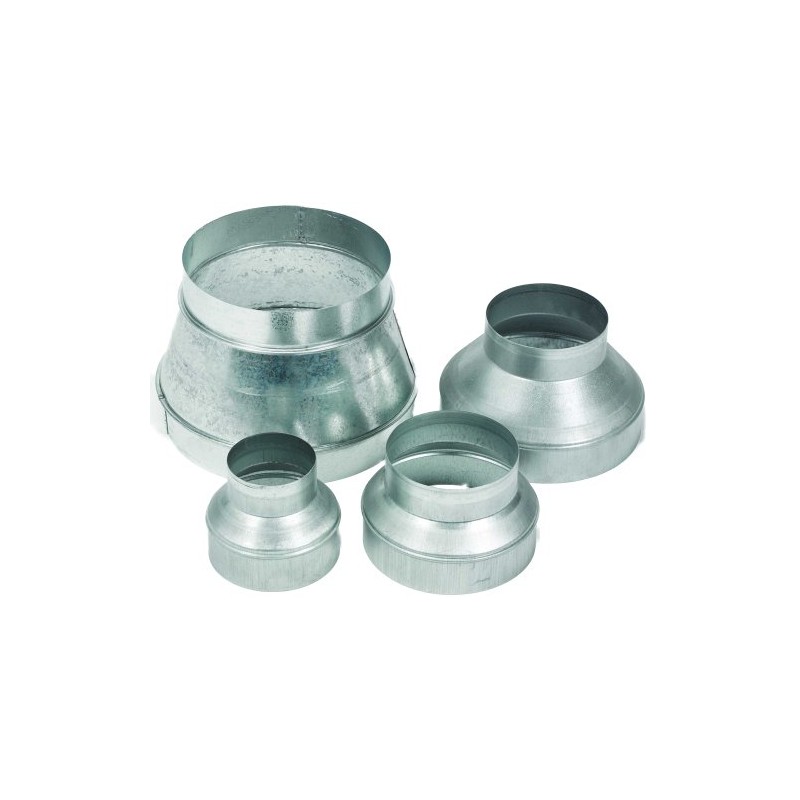 I-sells Metal Ducting Short Reducer 125mm to 100mm Concentric Pressed