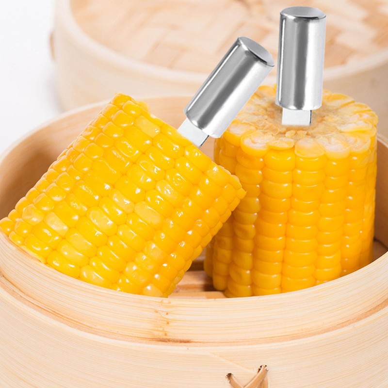 12PCS Corn on The Cob Skewers, Stainless Steel Sweetcorn Holders