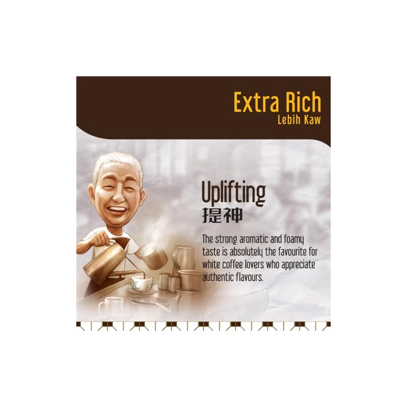 4 Pack Malaysia Famous Ah Huat White Coffee 3 In