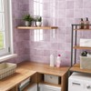 VaryStyle Gradient Pink Marble Peel and Stick Backsplash for Kitchen