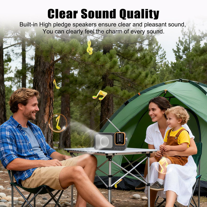 Tendak AM FM Radio with Best Reception, Bluetooth Portable AM