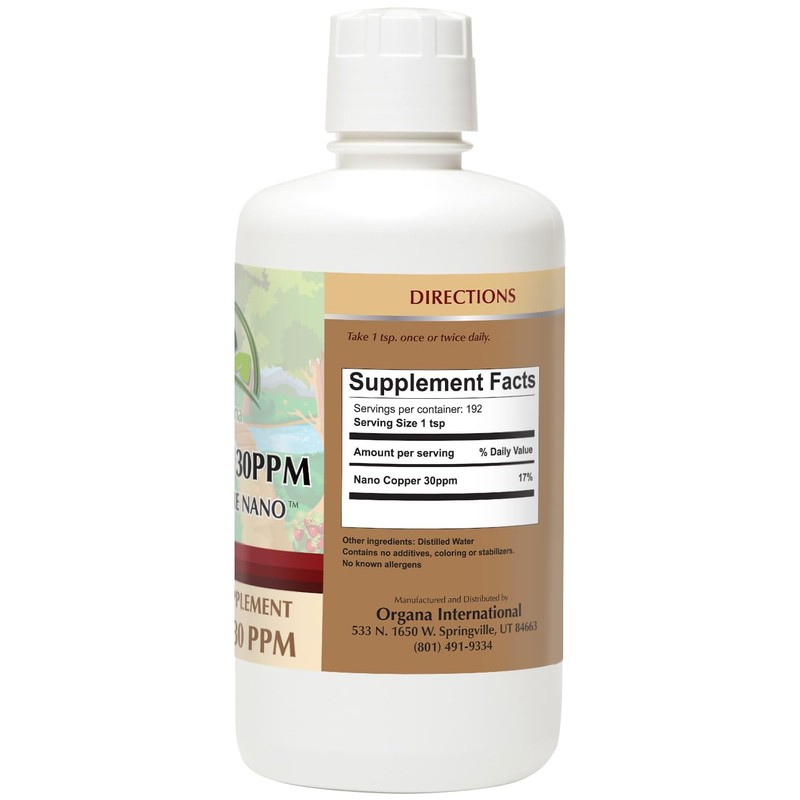Organa Pure Crystalline Liquid Copper Supplement - 30 PPM -