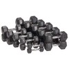 Signature Fitness Premium Rubber Encased Hex Dumbbell, 20-Pound Pair