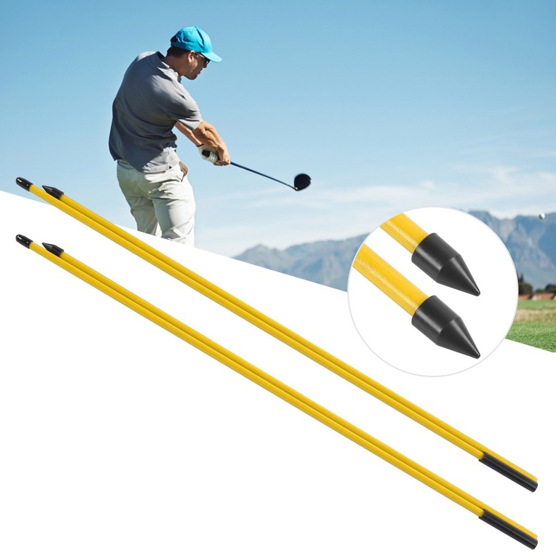 Fiberglass Golf Alignment Sticks 2 Sections Foldable Golf Direction Indicator