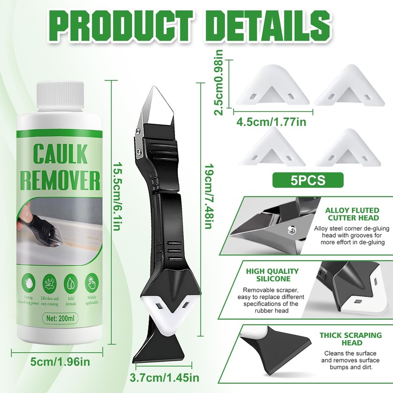 JAOJAO 200ml Caulk Remover, Strong Dissolving Silicone Caulk Remover