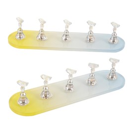 TOVINANNA 2 Sets Magnetic Nail Tip Display Holder Acrylic Nail Art Display Stand Nail Tip Practice Training Stand for Manicure Supplies