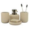 ZCCZ - Beige Bathroom Accessories Set 4 Pcs - Toothbrush