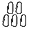 Carabiner, Set of 5, Small, D-Ring, Keychain, Aluminum Alloy, High