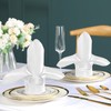6 White Cloth Napkins, Satin Cloth Napkins, Table Decoration, Reusable