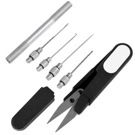 Carp Fishing Rigging Bait Needle Kit Tool Set Bait Boilie Drill Stringer Needle with Line Scissors GTRH