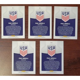 Paul Arriola 5 Card Lot 2021 USA Soccer Men's National Team Panini Instant USMNT