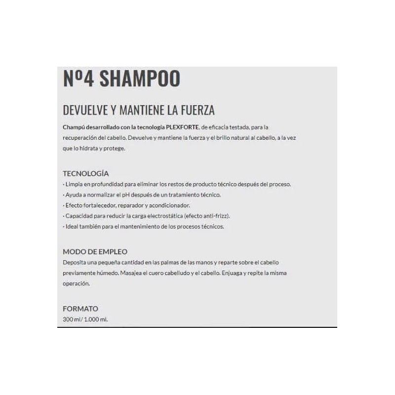 Lendan Plexforte #4 Shampoo Cabello Dañado 300ml Española