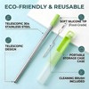 Foweroty 2 Pack Reusable Telescopic Stainless Steel Straw - Portable