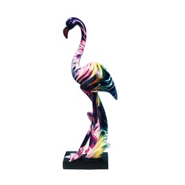 IDORTYBB Graffiti Flamingo Statue Sculpture Animal Art Figurine Home Decor Decoration for Living Room Bedroom Book Shelf TV Bar Cabinet Desk Table Top Centerpiece Ornaments (Multi - B)