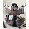 Nifty 2-Tier Cosmetic Organizing Carousel - Silver Powder Coat Finish,