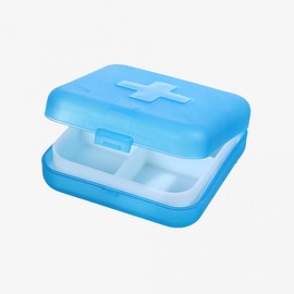 4 portable mini square nutritional case pill box 20ea