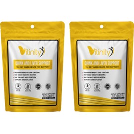 VITINITY Anti Drink Liver Support Supplement-15+Key Ingredients for Craving Support,Liver Health,Kudzu, Milk Thistle,Holy Basil,DHM,All Natural Cleanse,Gradual Reduction,Nutrient Replenisher Tablets(30 Days)
