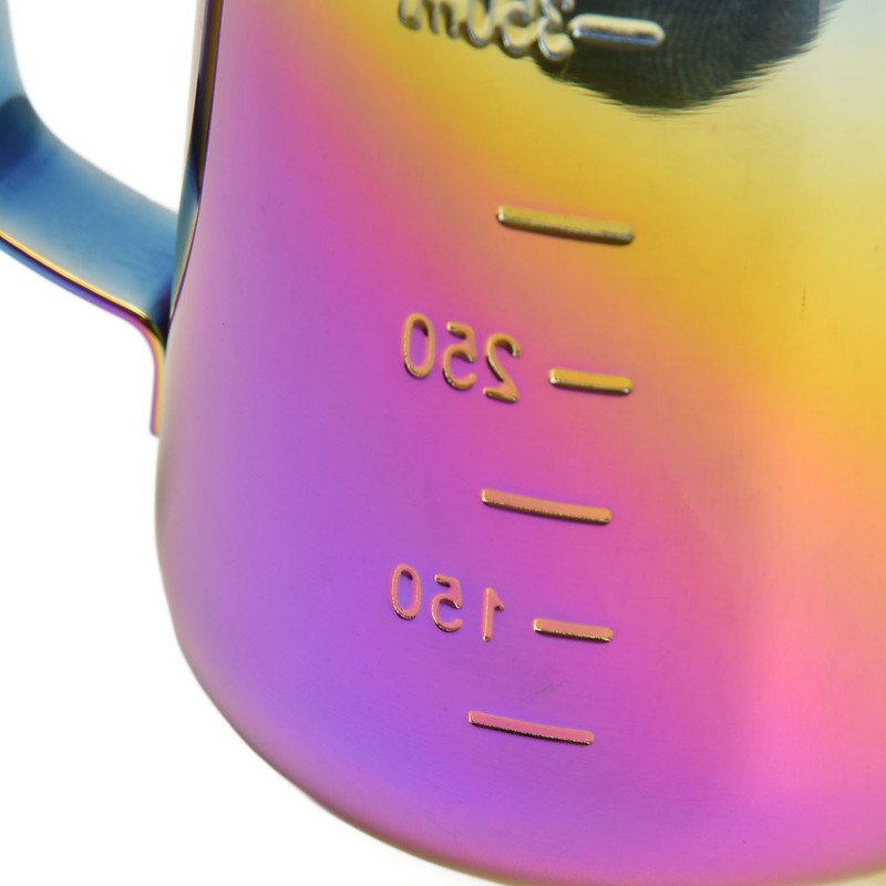 350ml Colorful Stainless Steel Coffee Milk Frothing Jug Garland Cup