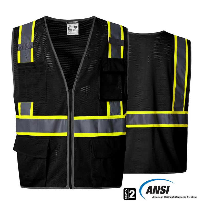 SKSafety Chaleco de seguridad reflectante de alta visibilidad, cumple con