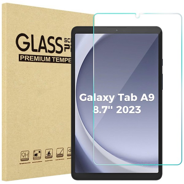 ProCase 1 Pack for Galaxy Tab A9 8.7 Inch 2023 Screen Protector X110/X115/X117, Tempered Glass Clear Film Guard for 8.7" Galaxy Tab A9 SM-X110/X115/X117